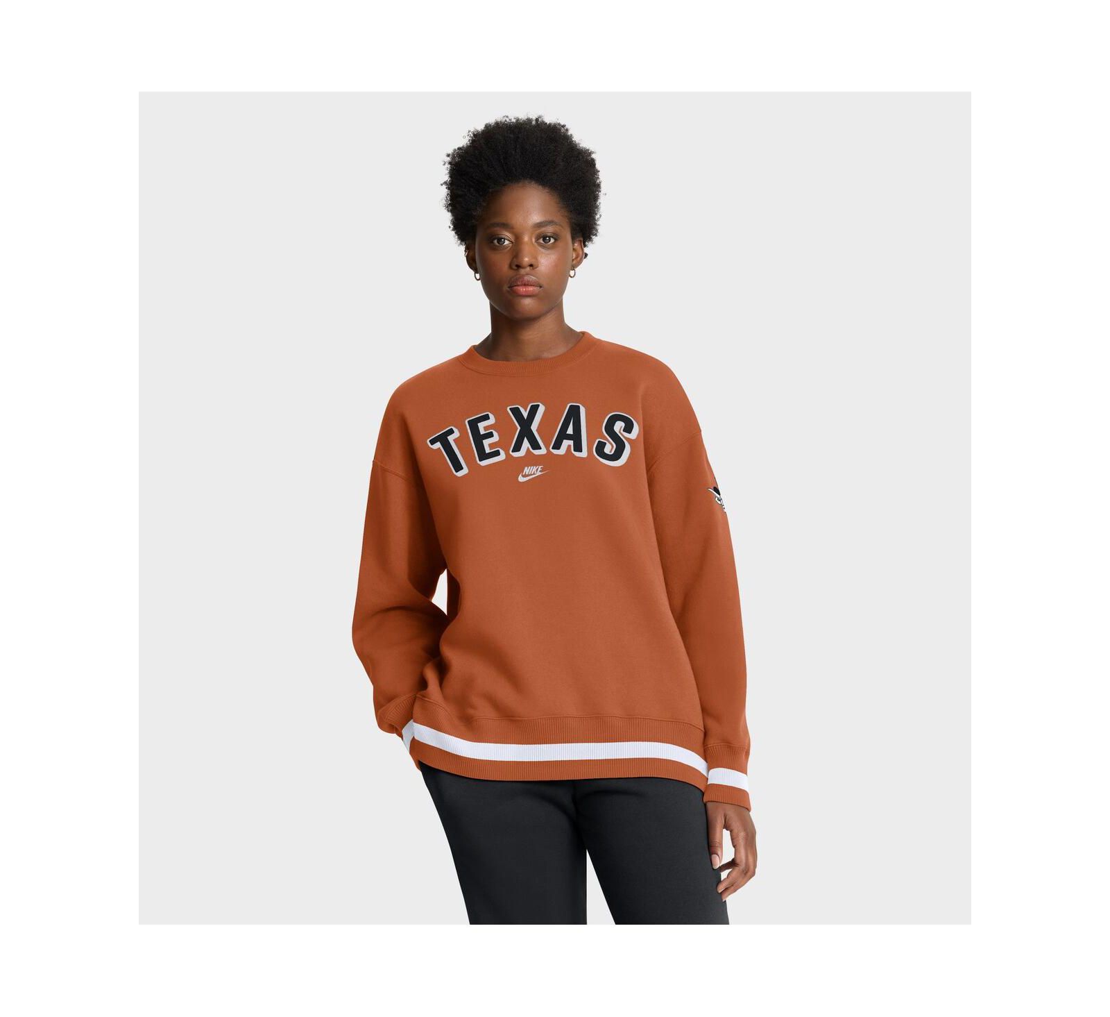 Женское свитшот Nike Texas Orange Texas Longhorns Oversized Legacy Phoenix