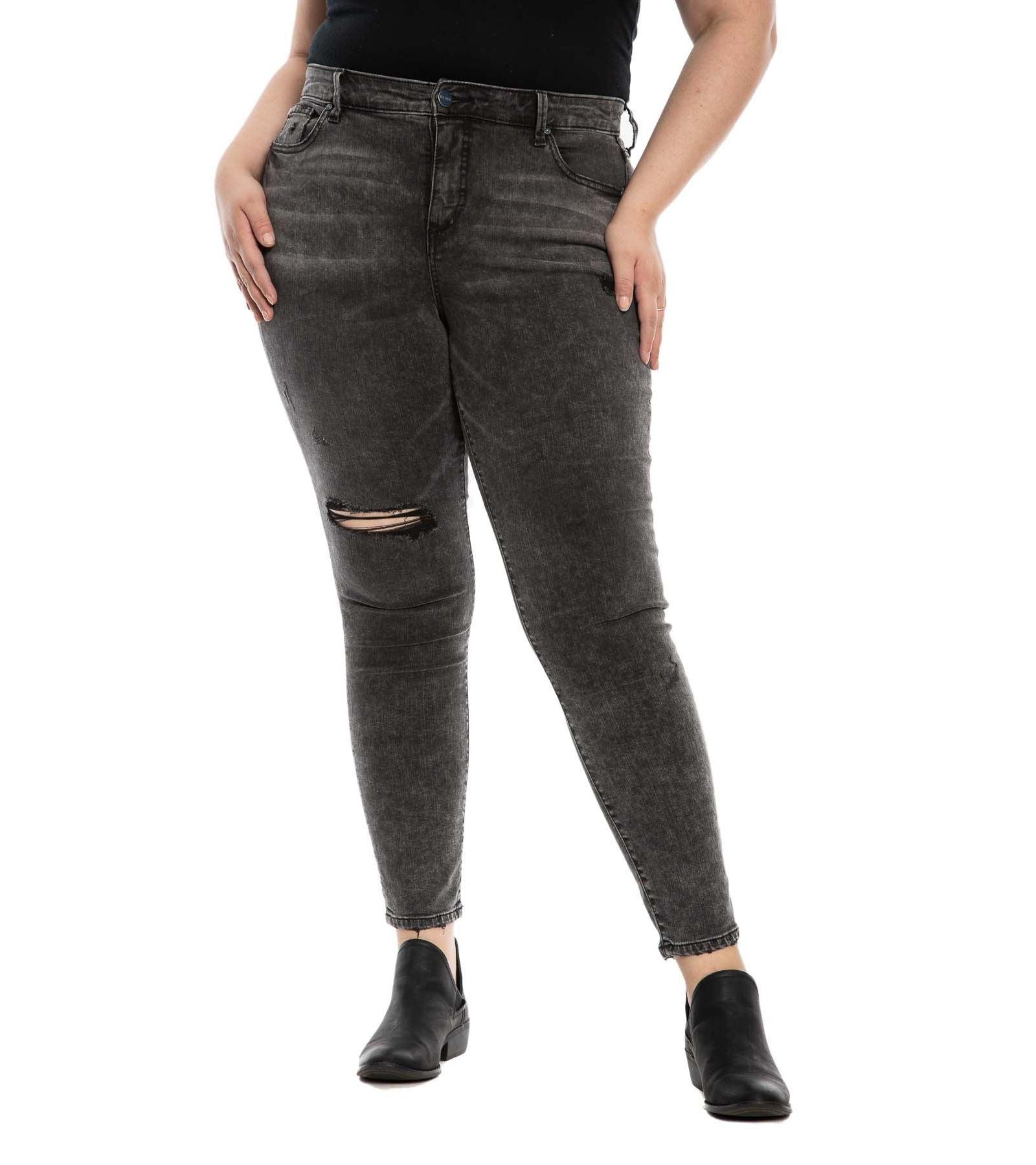 SLINK Jeans Women's Black denim High Rise Ankle Skinny in 31" inseam - Maliah