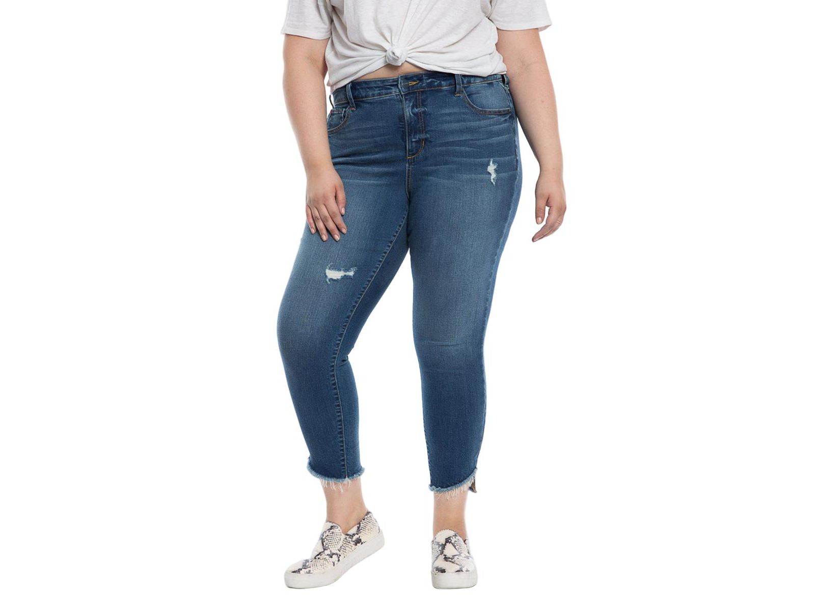 SLINK Jeans Women's Denim High Rise Ankle Skinny Jeans