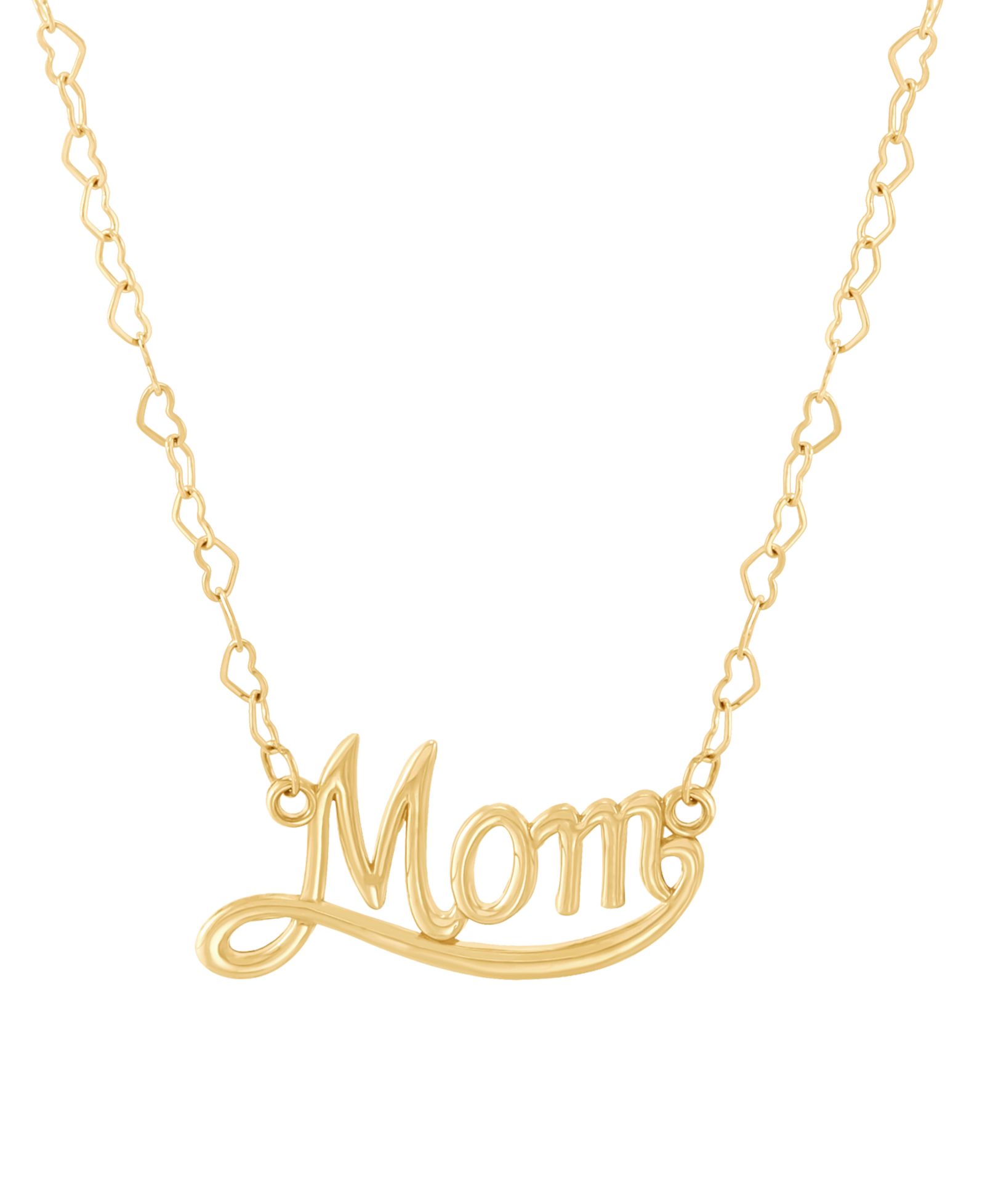 Подвеска Macy's "Mom" из желтого золота 10k