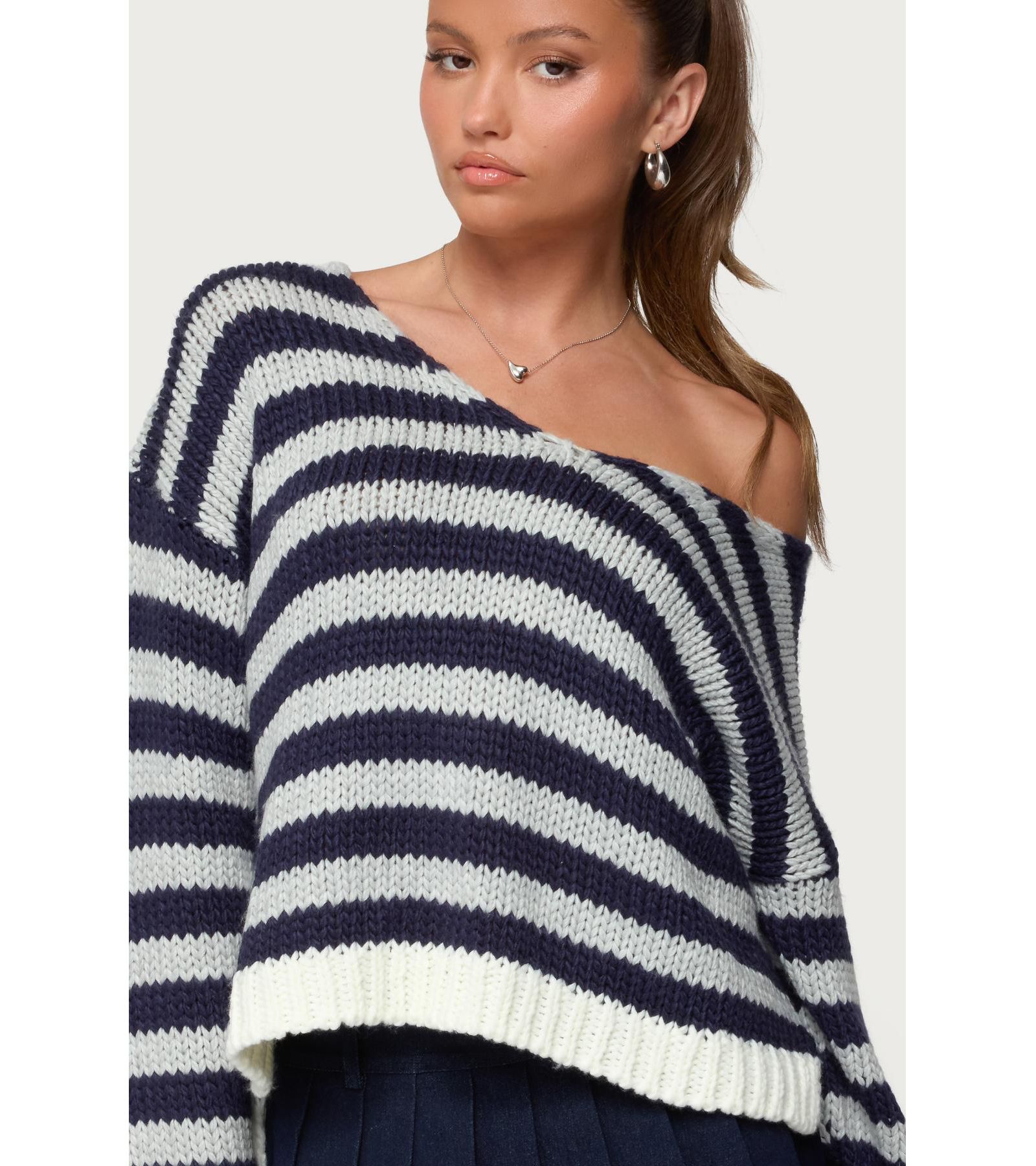 Edikted Women's Eugenie Oversized Striped Sweater
