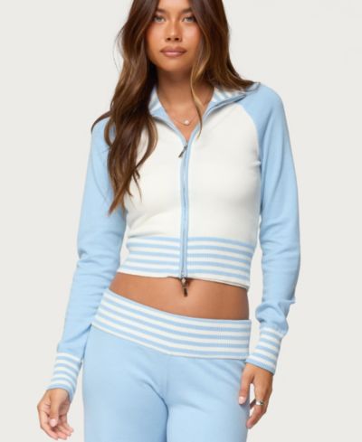 Edikted Women's Clarisse Contrast Stripey Cardigan