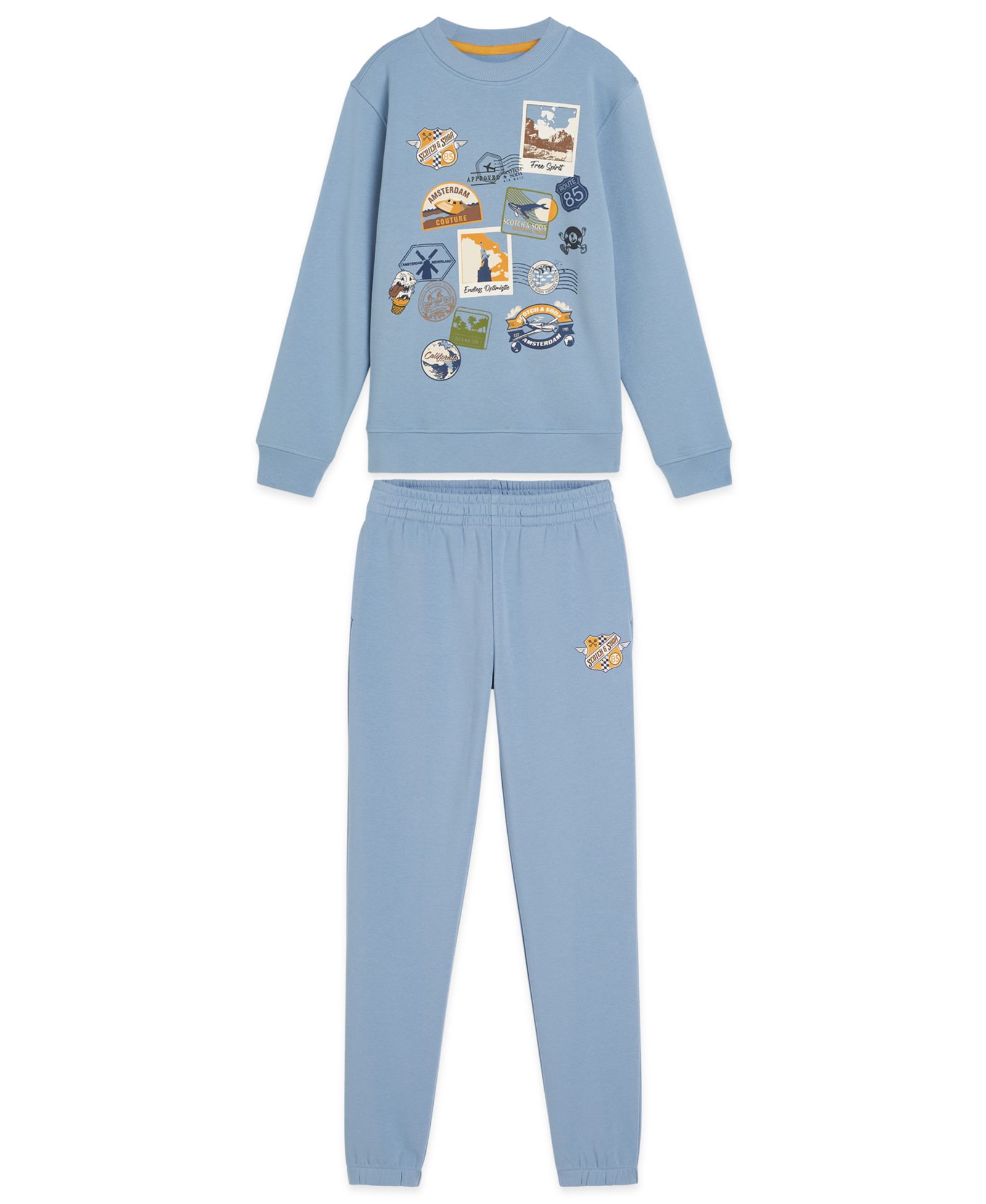SCOTCH & SODA Boys' 8-16 Crewneck Sweatshirt and Jogger Pants, 2-Piece Set