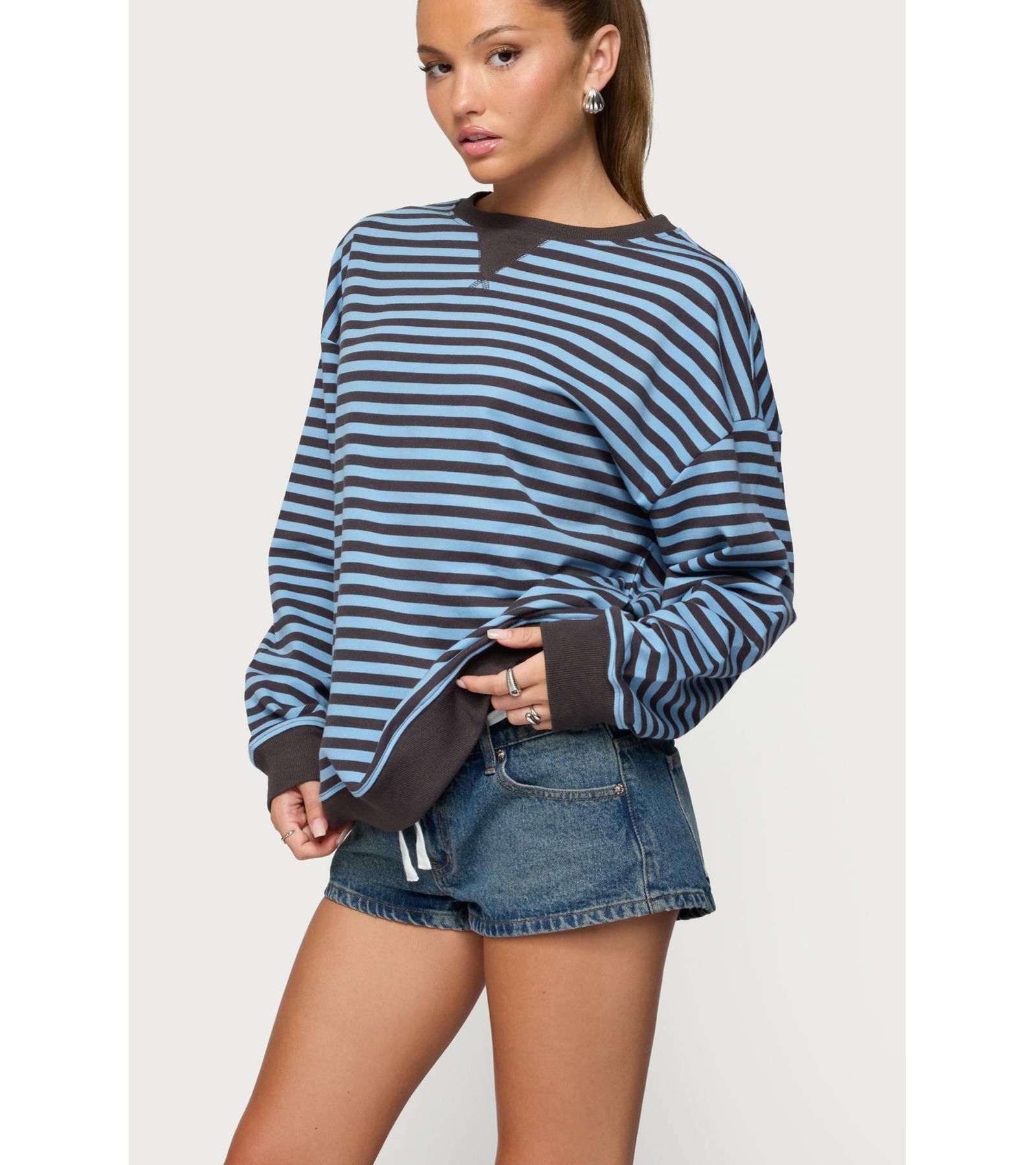 Женский свитшот Edikted Onda Striped