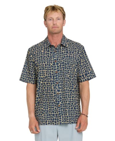 Quiksilver Waterman Мужская рубашка с коротким рукавом Coral Sea