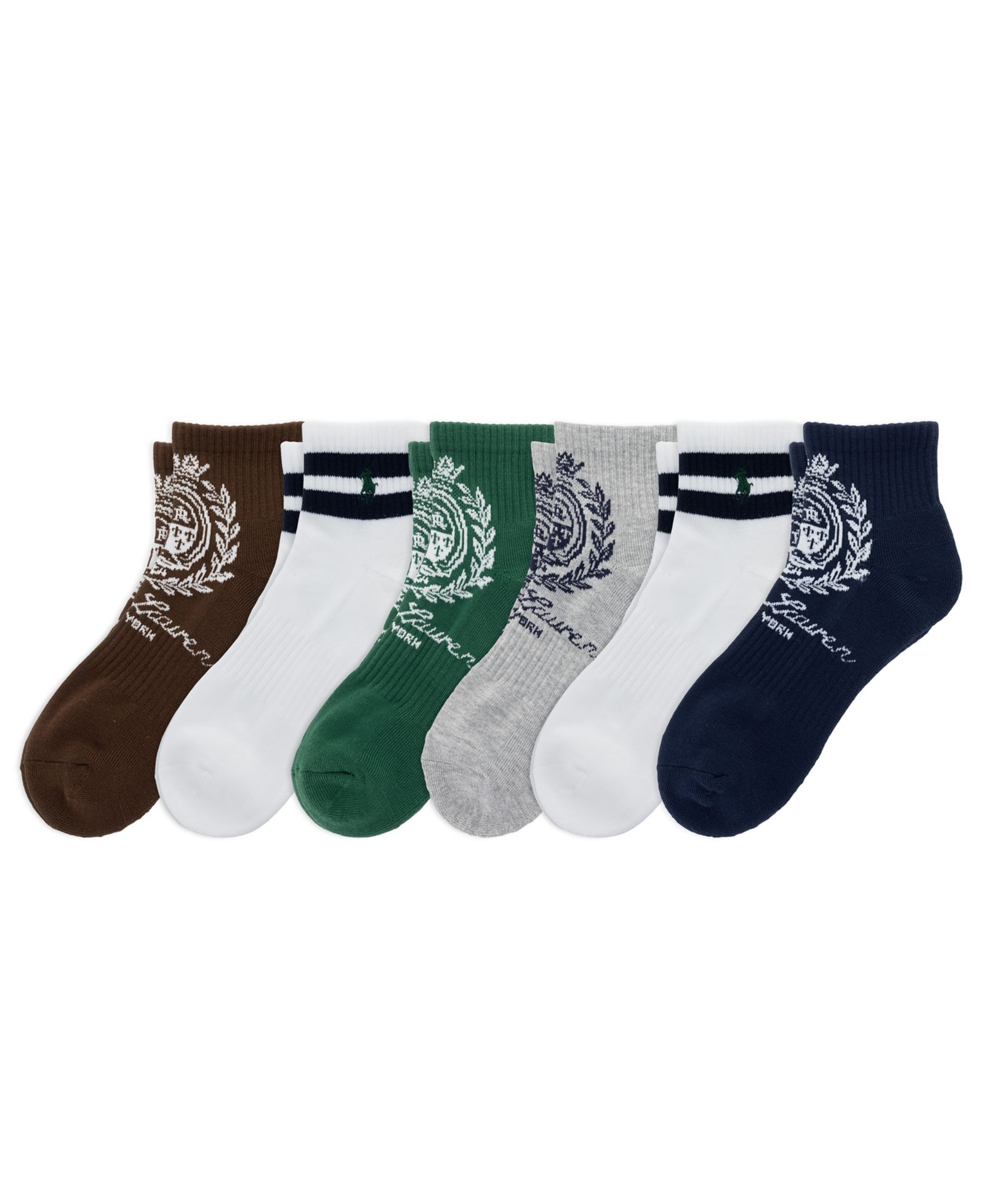 Polo Ralph Lauren Men's Ralph Lauren Crest Quarter Socks, 6-Pack