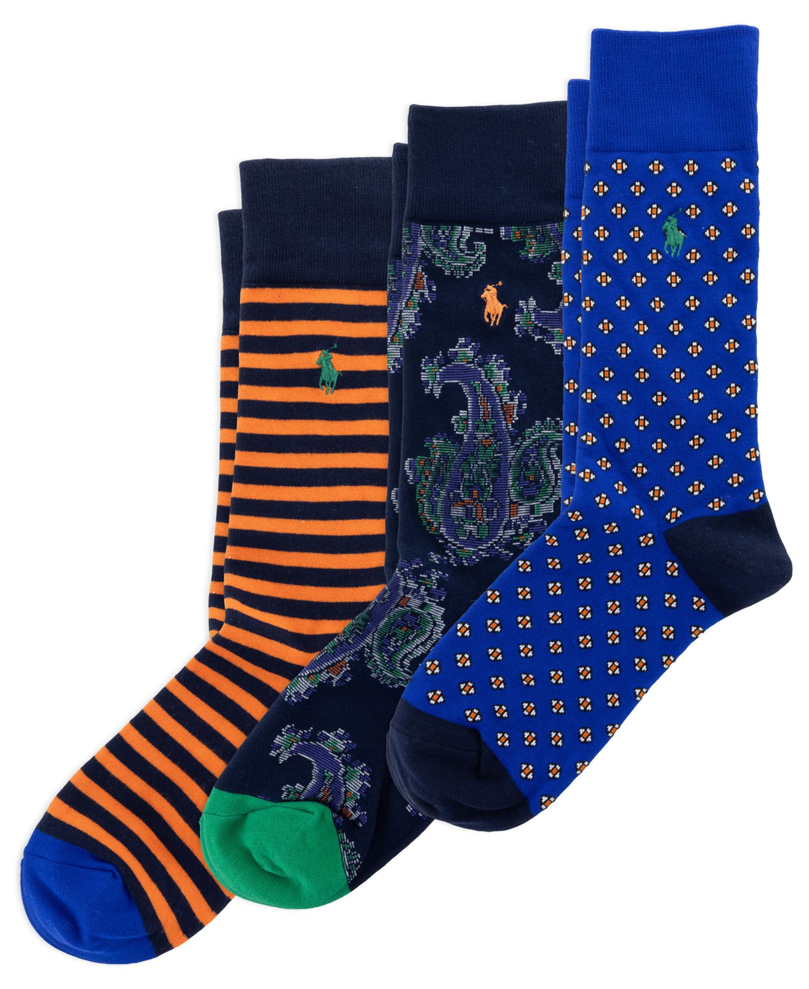 Polo Ralph Lauren Men's Printed Crew Socks, 3-Pack