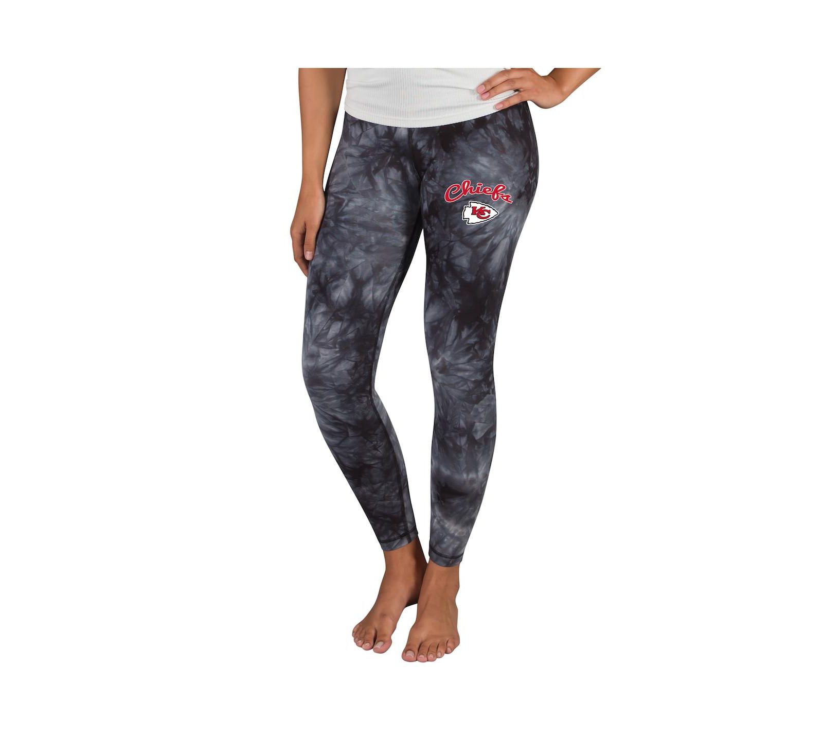 Women's Black Kansas City Chiefs Burst Tie Dye Leggings