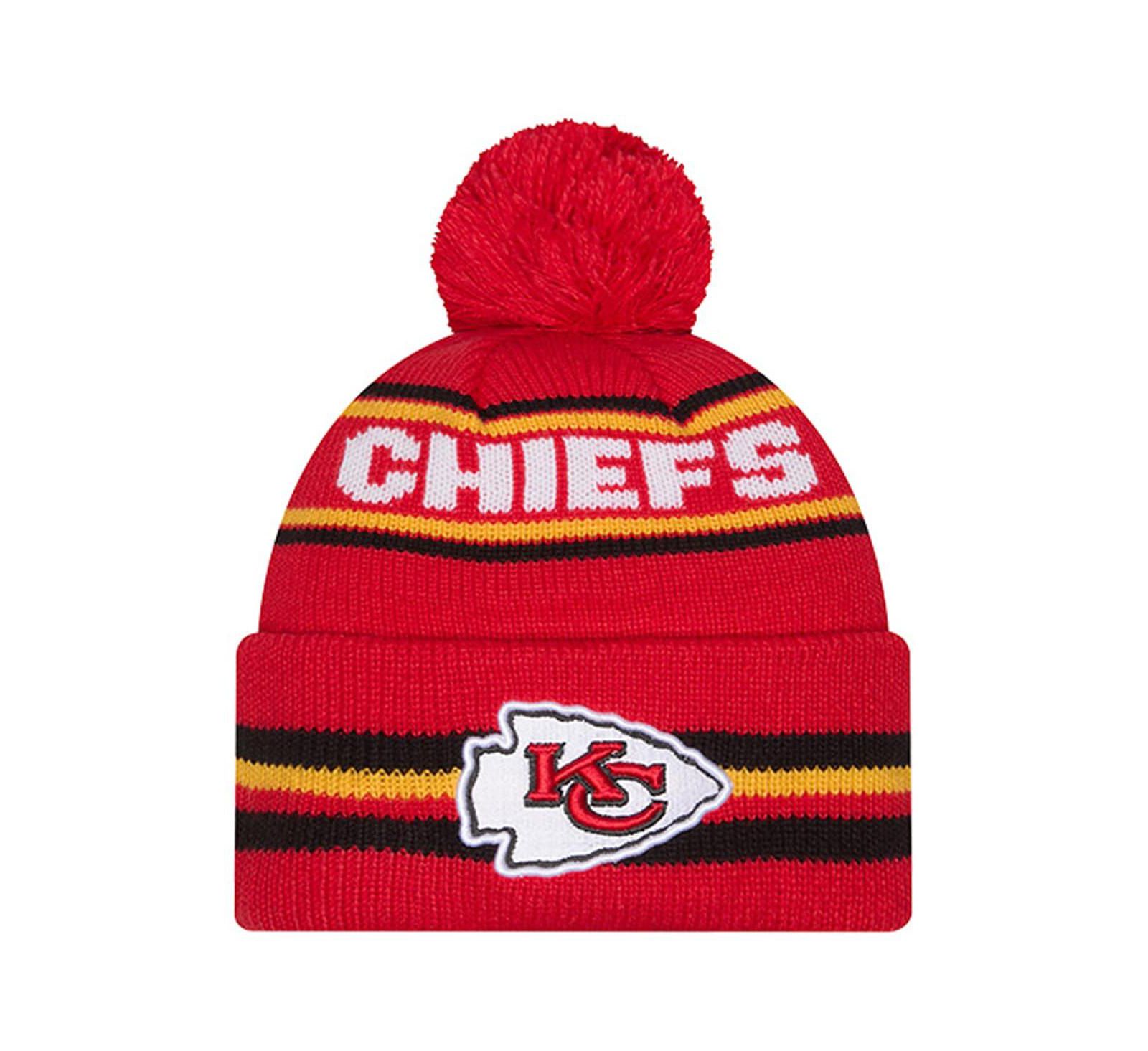 Вязаная шапка New Era Kansas City Chiefs с помпоном