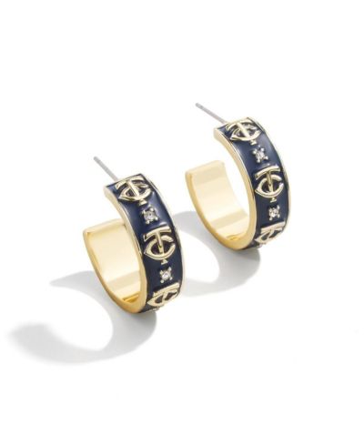 WEAR by Erin Andrews x BaubleBar Minnesota Twins Enamel Hoop Earrings