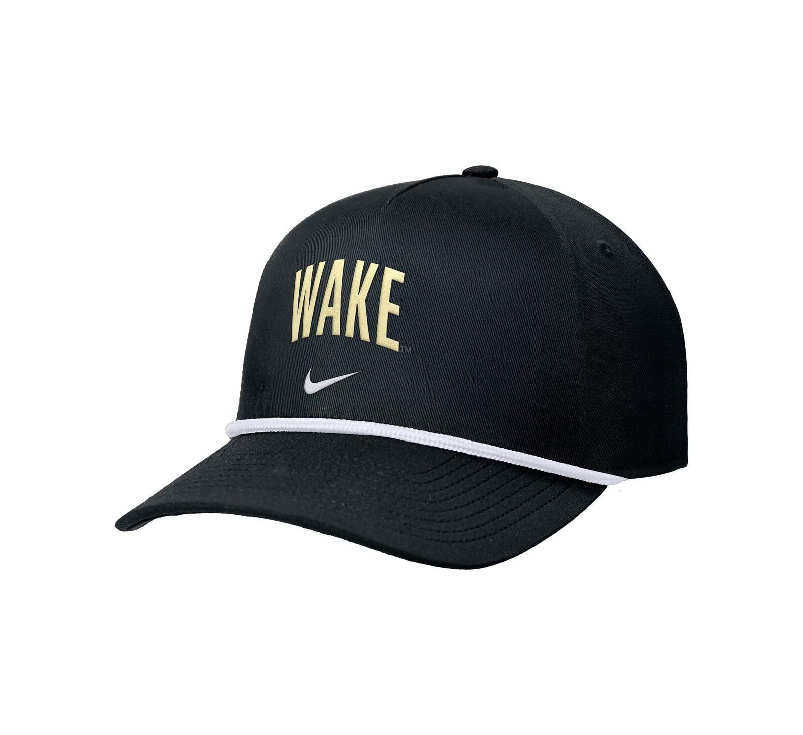 Men's Black Wake Forest Demon Deacons Rise Adjustable Hat