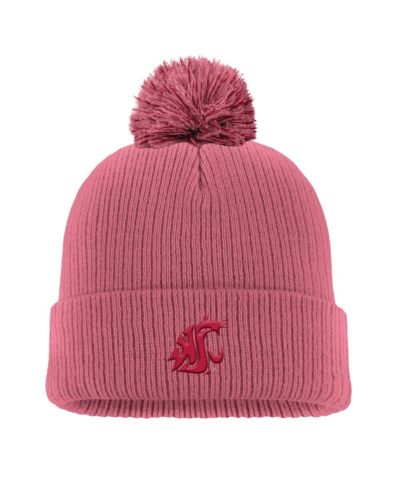 Мужская вязаная шапка Nike с помпоном, розовая, Washington State Cougars