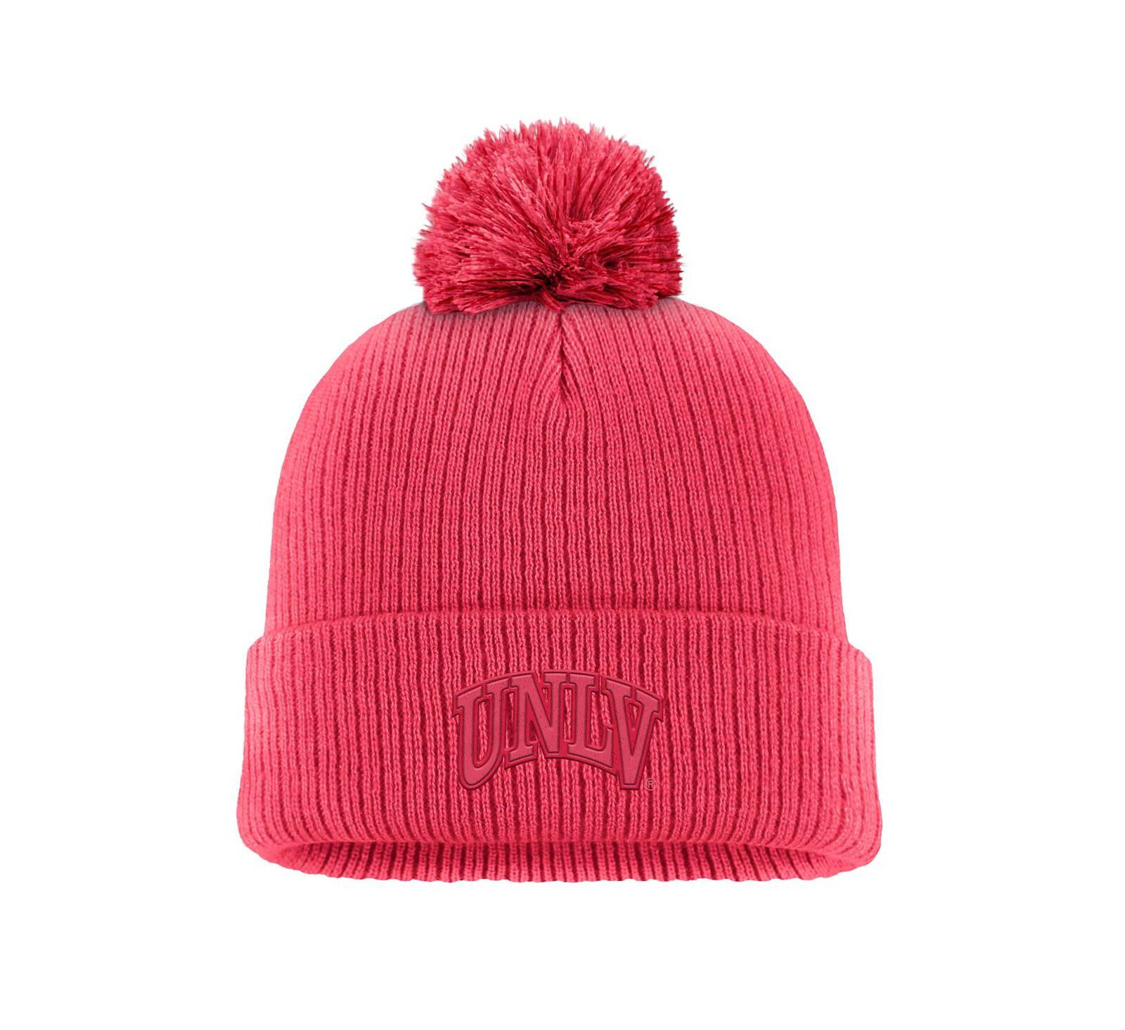 Nike Мужская вязаная шапка с помпоном Scarlet UNLV Rebels Tonal Peak