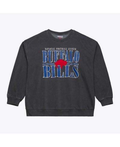 Men's Black Buffalo Bills Downtown Crew Logo Sweatshirt