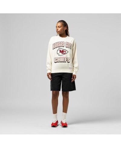 Women's Cream Kansas City Chiefs Tonal Arch Sweatshirt