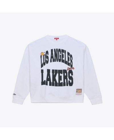 Женская легкая толстовка Mitchell & Ness Los Angeles Lakers, белая