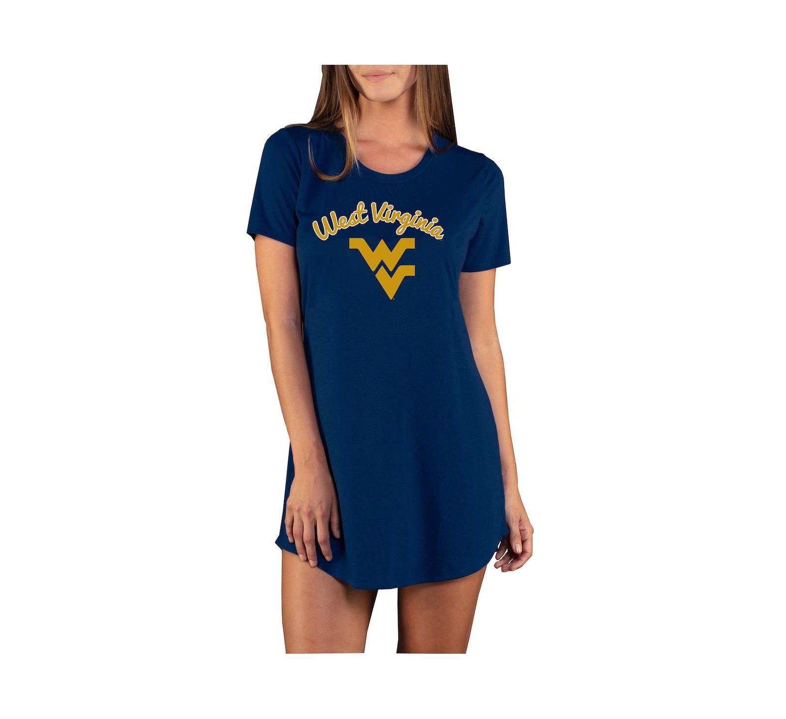 Женская ночная рубашка Concepts Sport Navy West Virginia Mountaineers Marathon