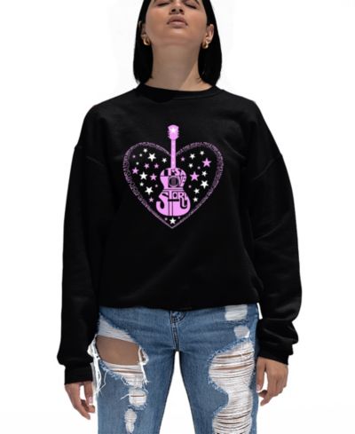 Женское свитшот LA Pop Art It's A Love Story Word Art Crew Neck