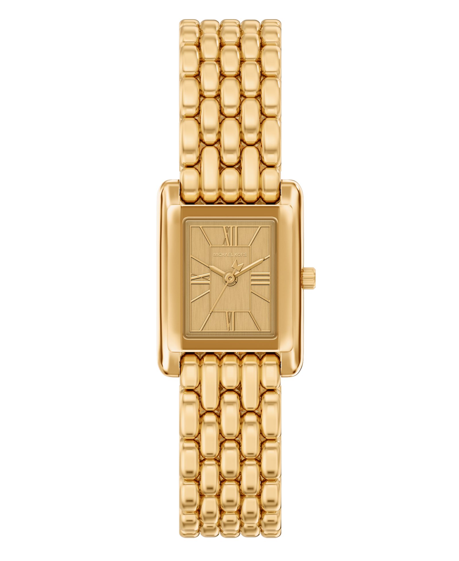 Женские часы Michael Kors Essex Three-Hand с золотистым покрытием из нержавеющей стали, 20mm