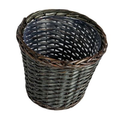 Корзина для мусора Household Essentials Handwoven Willow с пластиковым вкладышем Brown