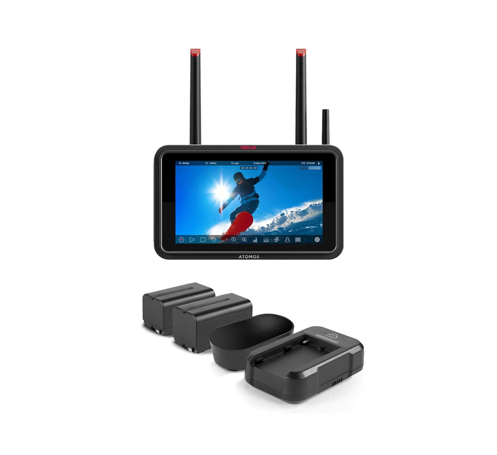 Atomos Ninja TX 5.2" Full HD Touchscreen Wi-Fi HDR On-Camera Monitor/Recorder, Supports 12G-SDI/4K HDMI, Bu