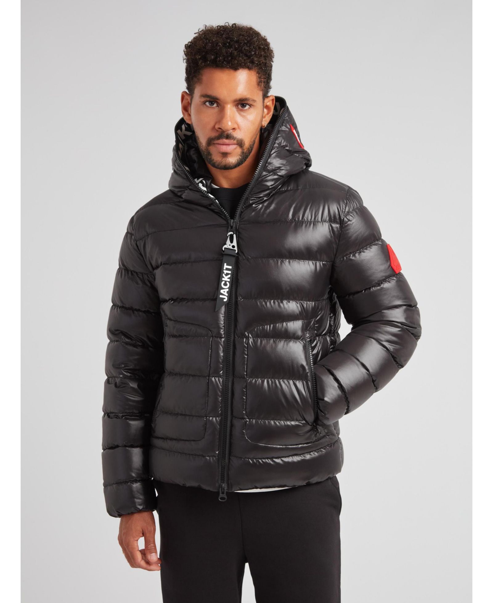 JACK1T Men's R4D Tramline Hooded Puffer Jacket