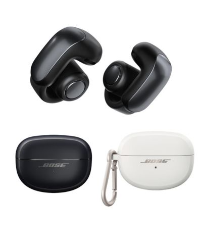 Bose Ultra Open беспроводные наушники, Black, комплект с чехлом Silicone Case Cover White Smoke