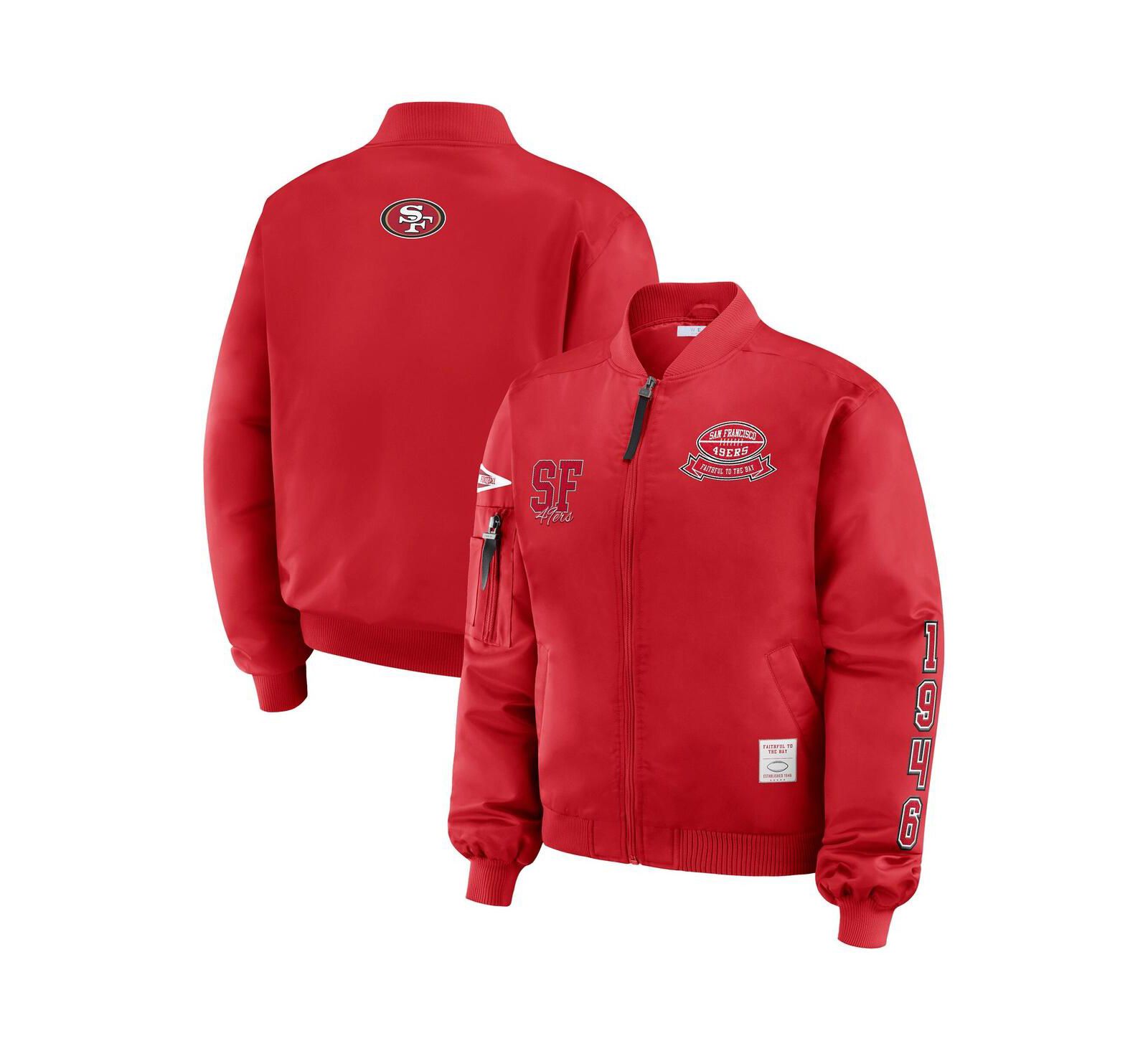 Женская бомбер-куртка WEAR by Erin Andrews Scarlet San Francisco 49ers