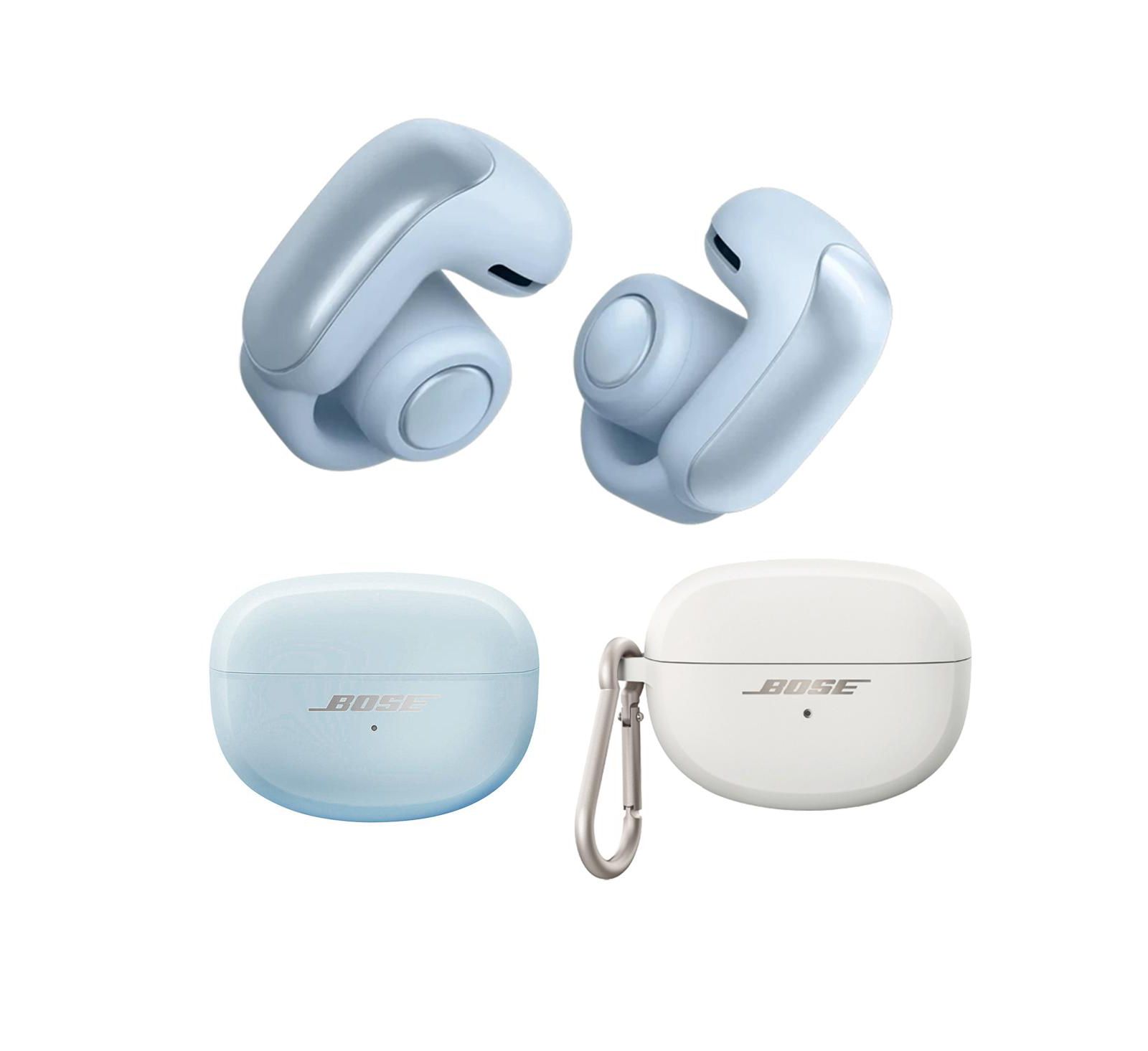 Беспроводные наушники Bose Ultra Open, Moonstone Blue, в комплекте с силиконовым чехлом White Smoke