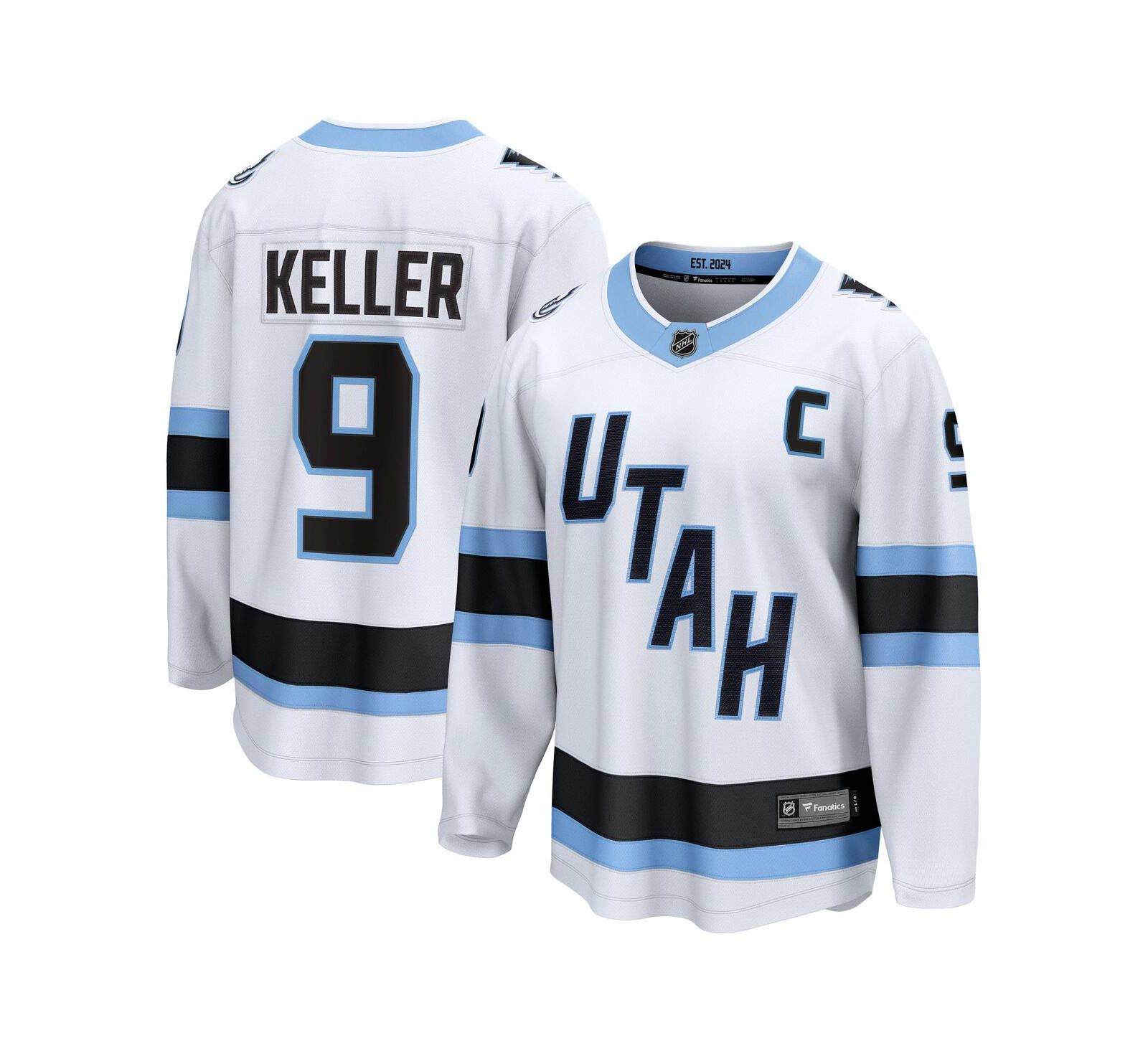 Fanatics Men's Clayton Keller White Utah Mammoth Away Breakaway Player Jersey