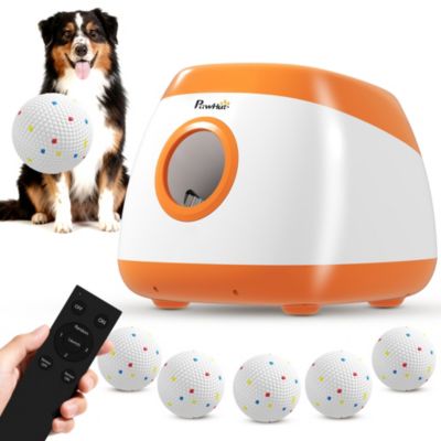 PawHut Automatic Dog Ball Launcher, Dog Ball Thrower, 26-80 FT Disce