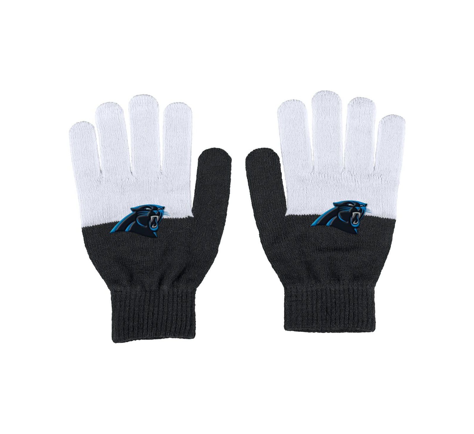 Women's Carolina Panthers Color-Block Gloves