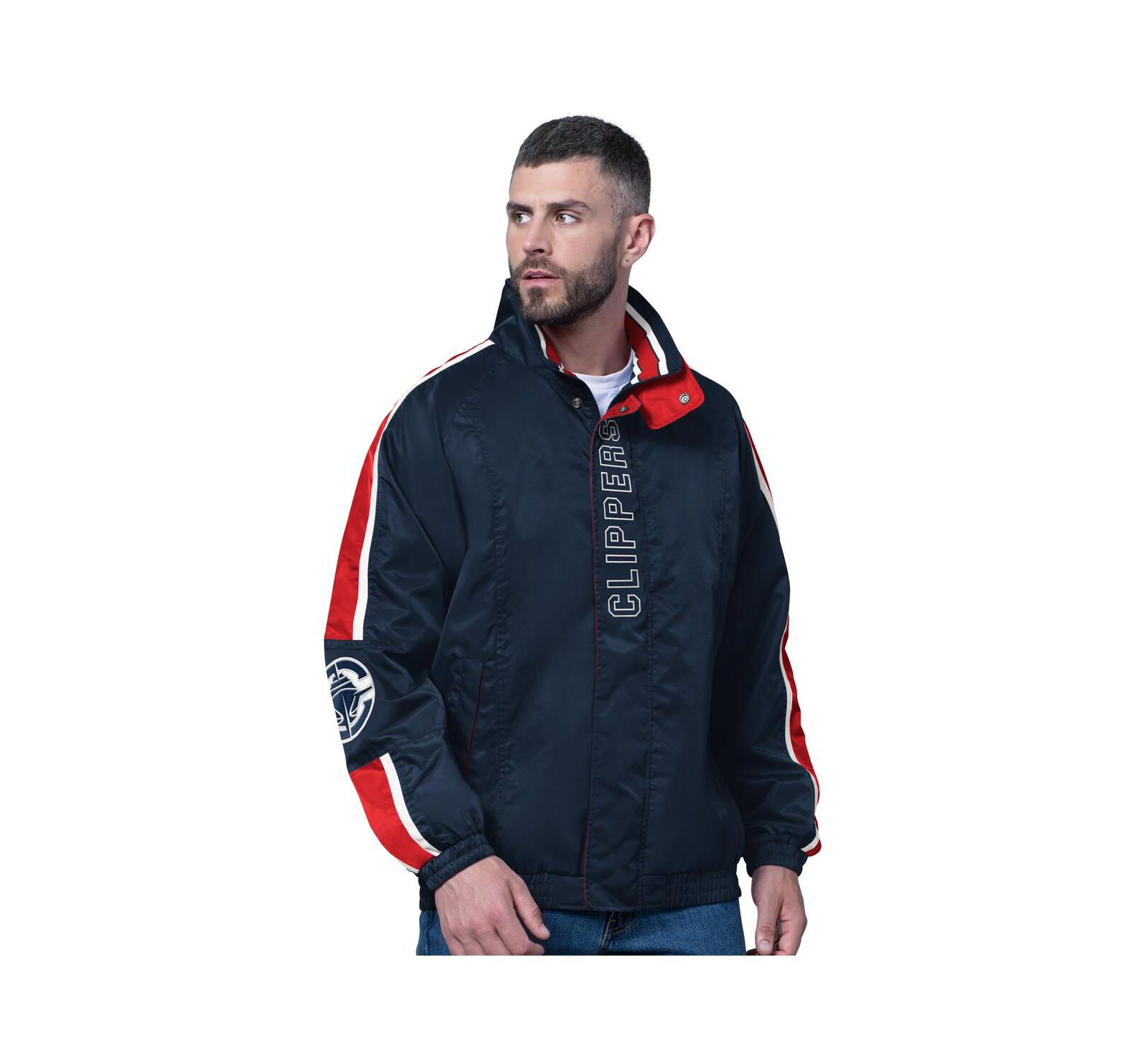 Starter Men's Navy LA Clippers Freestyle Lightweight Full-Zip Jacket