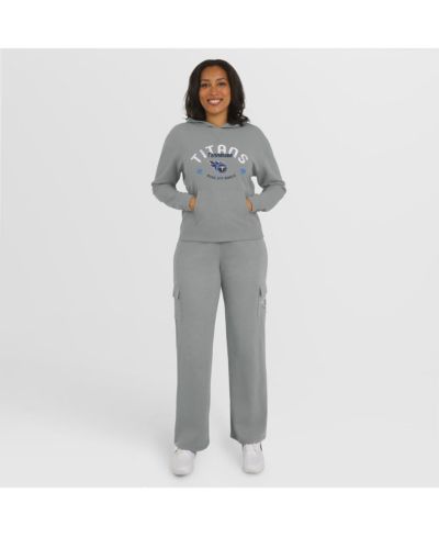 Women's Gray Tennessee Titans Waffle-Knit Hooded Shirt & Pants Lounge Set