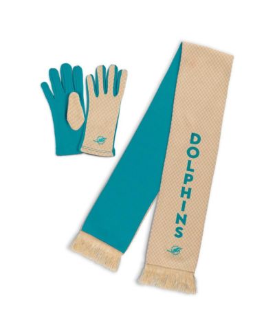 WEAR by Erin Andrews Женский комплект шарф и перчатки Miami Dolphins