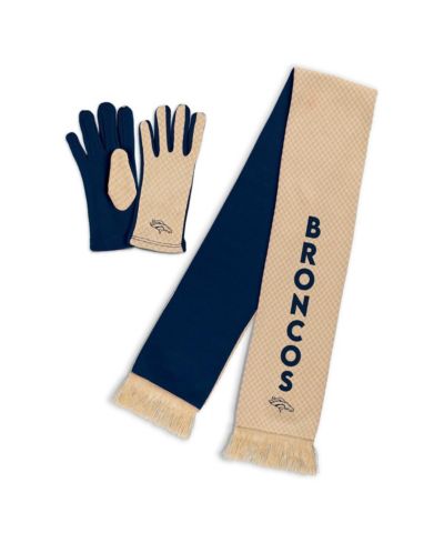 Женский набор WEAR by Erin Andrews Denver Broncos Tonal Microcheck Scarf и перчаток
