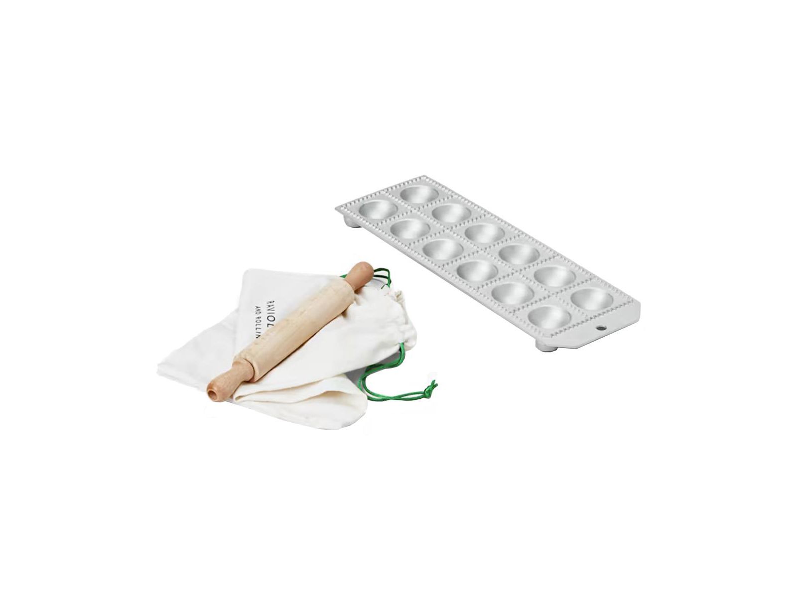Verve Culture Ravioli Mold with rolling pin - 12 pc