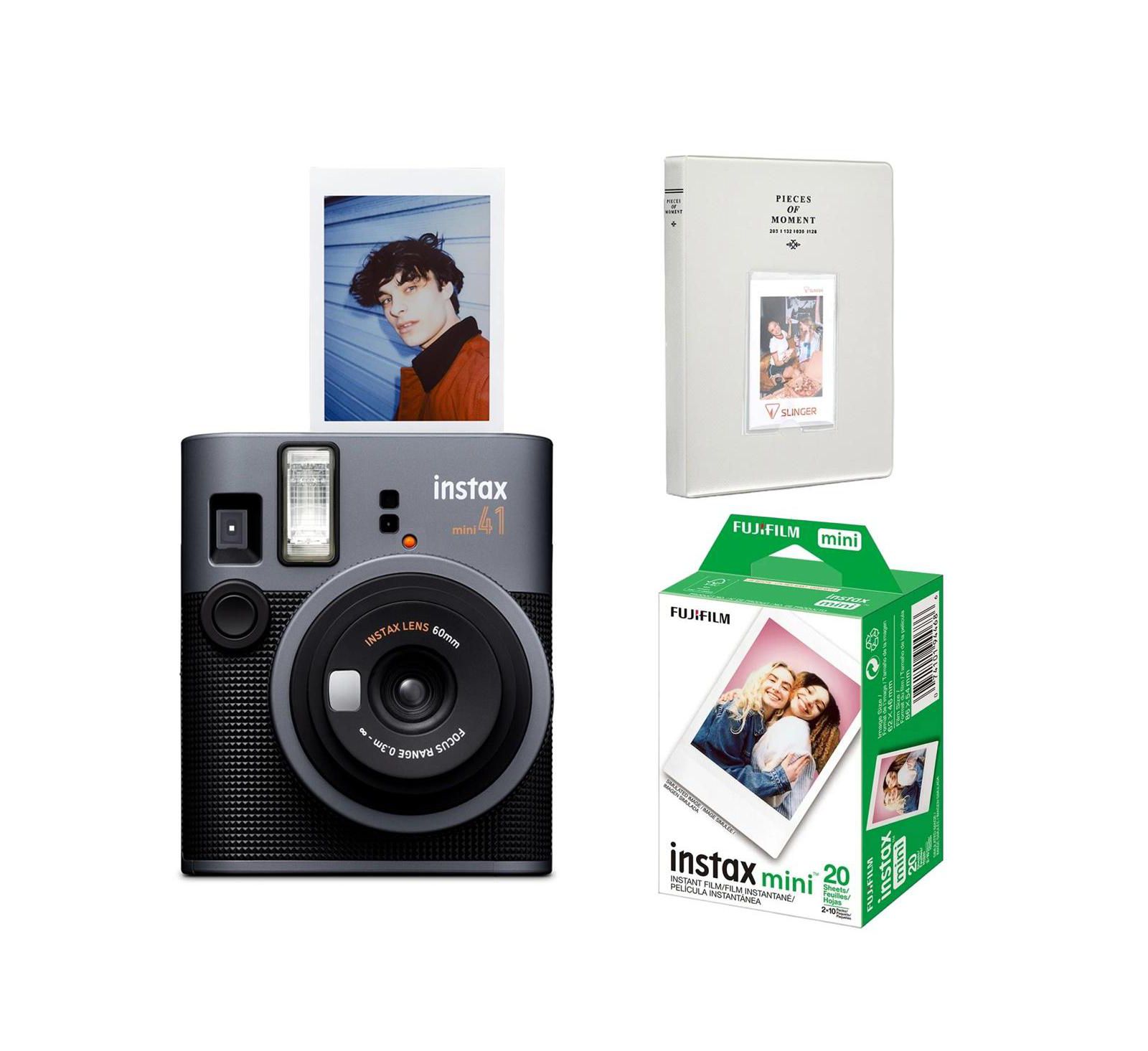 Fujifilm Instax Mini 41 мгновенная камера + 20 упаковок пленки + альбом
