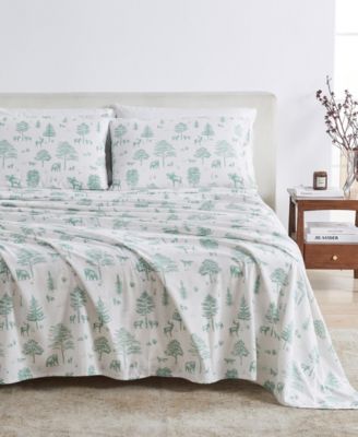 Linery and Co. Ultra-Soft Turkish Cotton Flannel Lodge Print Sheet Set