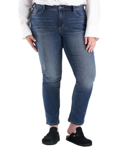 SLINK Jeans Women's Denim High Rise Straight Leg in 30" inseam - Maggie