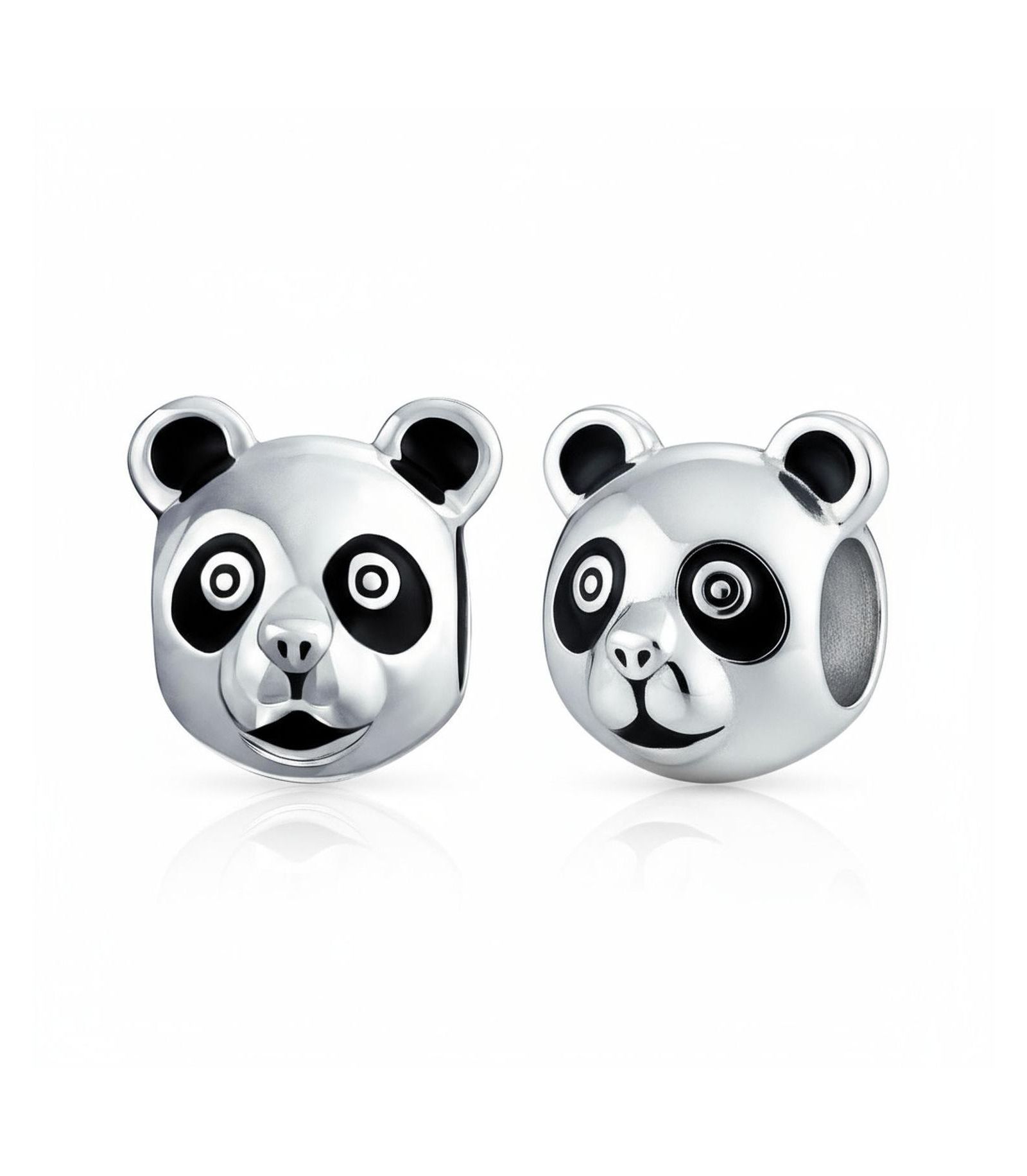 Bling Jewelry Two-Tone Sterling Koala Panda Charm Bead Fits European Bracelet Jewelry