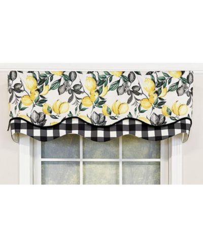 Занавеска RLF Home El Limon Glory Valance 3" Rod Pocket Layered Trimmed