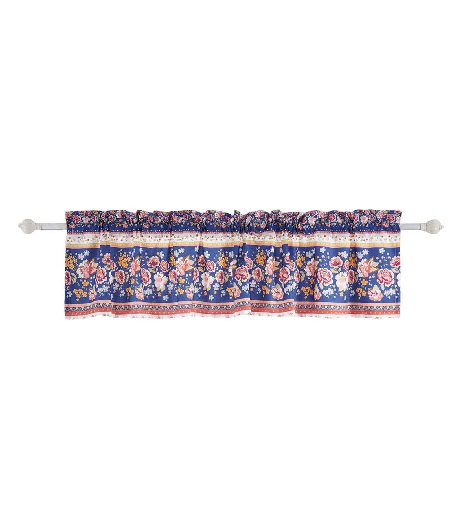 Greenland Home Fashions Marsha Window Valance - 84x16", Blue