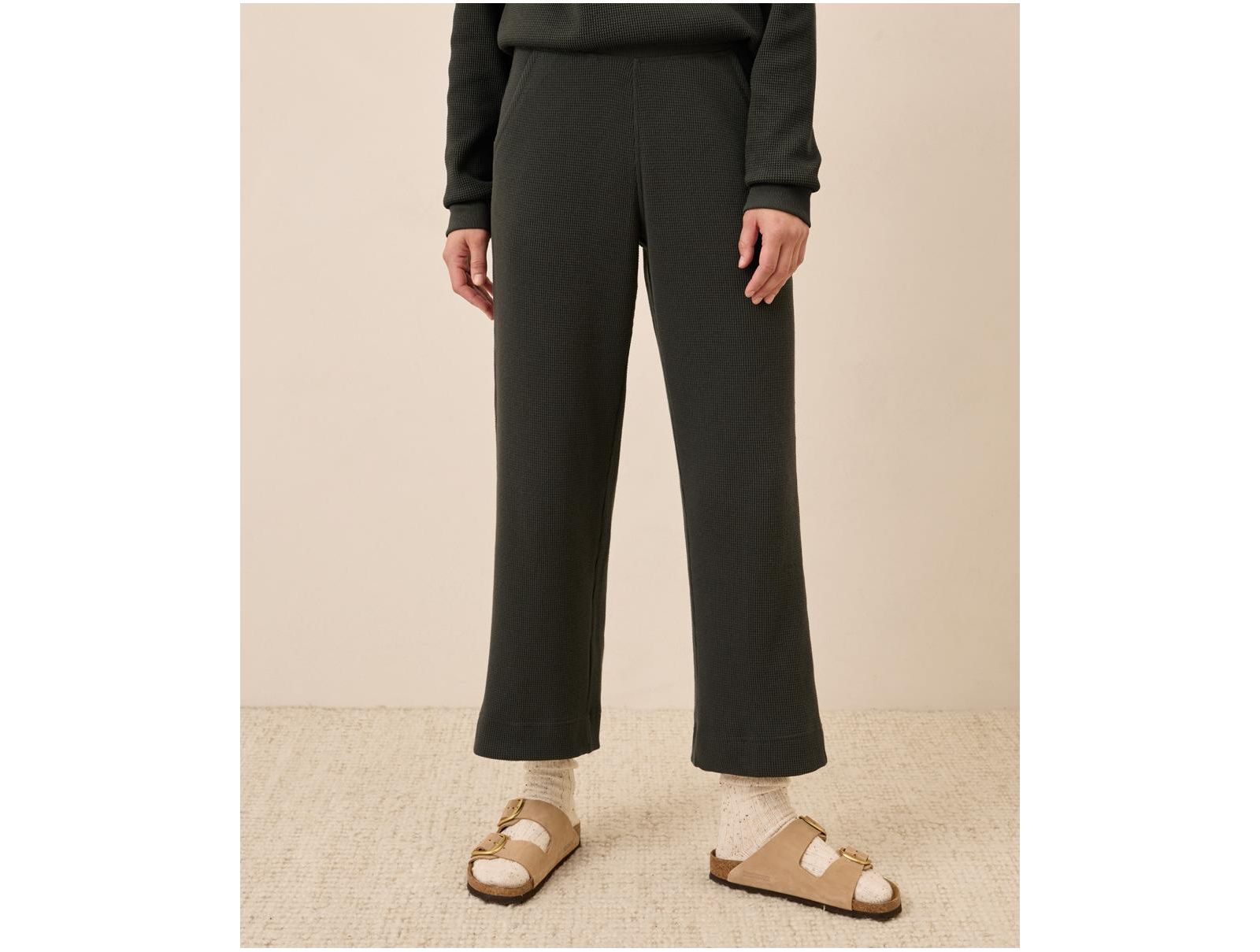 Pact Women's Thermal Waffle Wide Leg Pant