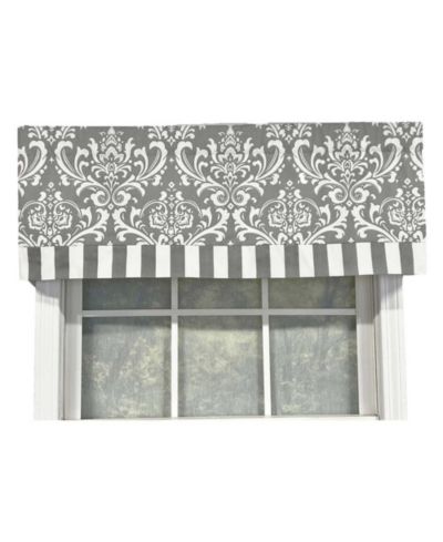 Занавеска RLF Home Ozbourne Style Banded 3" Rod Pocket, серая, 50" x 16"