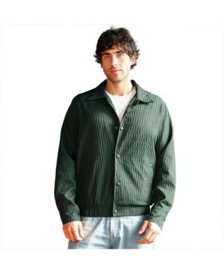 Бомбер Campus Sutra Men's Emerald Green Crease-Tactile