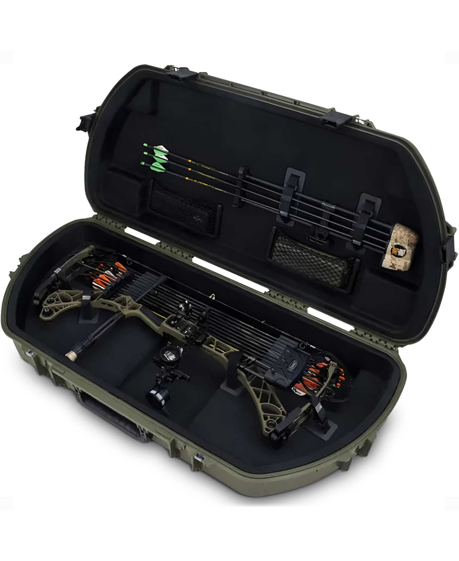 SKB Hard Protective Storage Case, Archery Bow and Arrow iSeries Shaped Case, Green