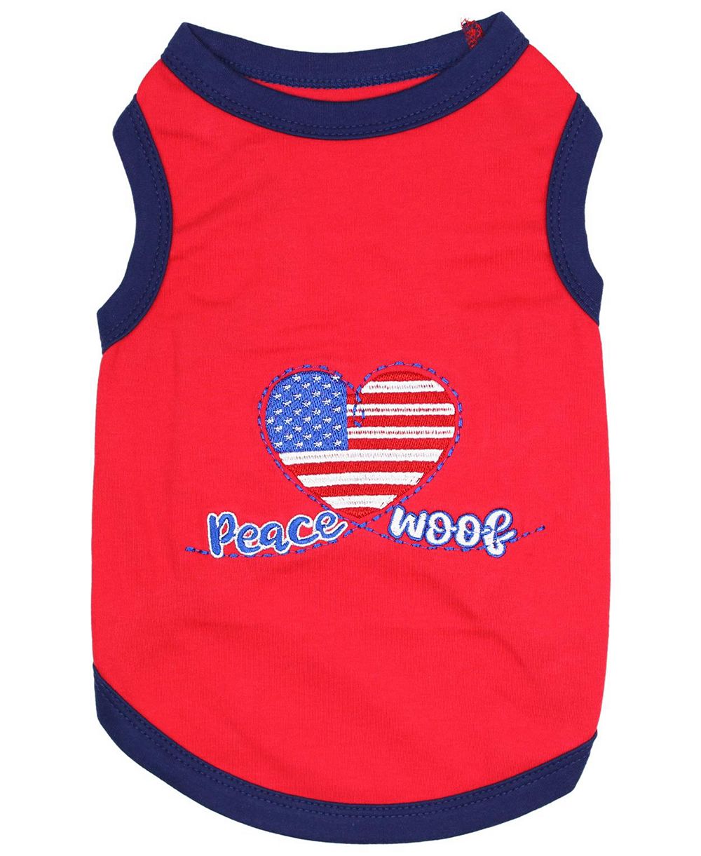 Футболка Parisian Pet Peace, Love, Woof для собак и кошек