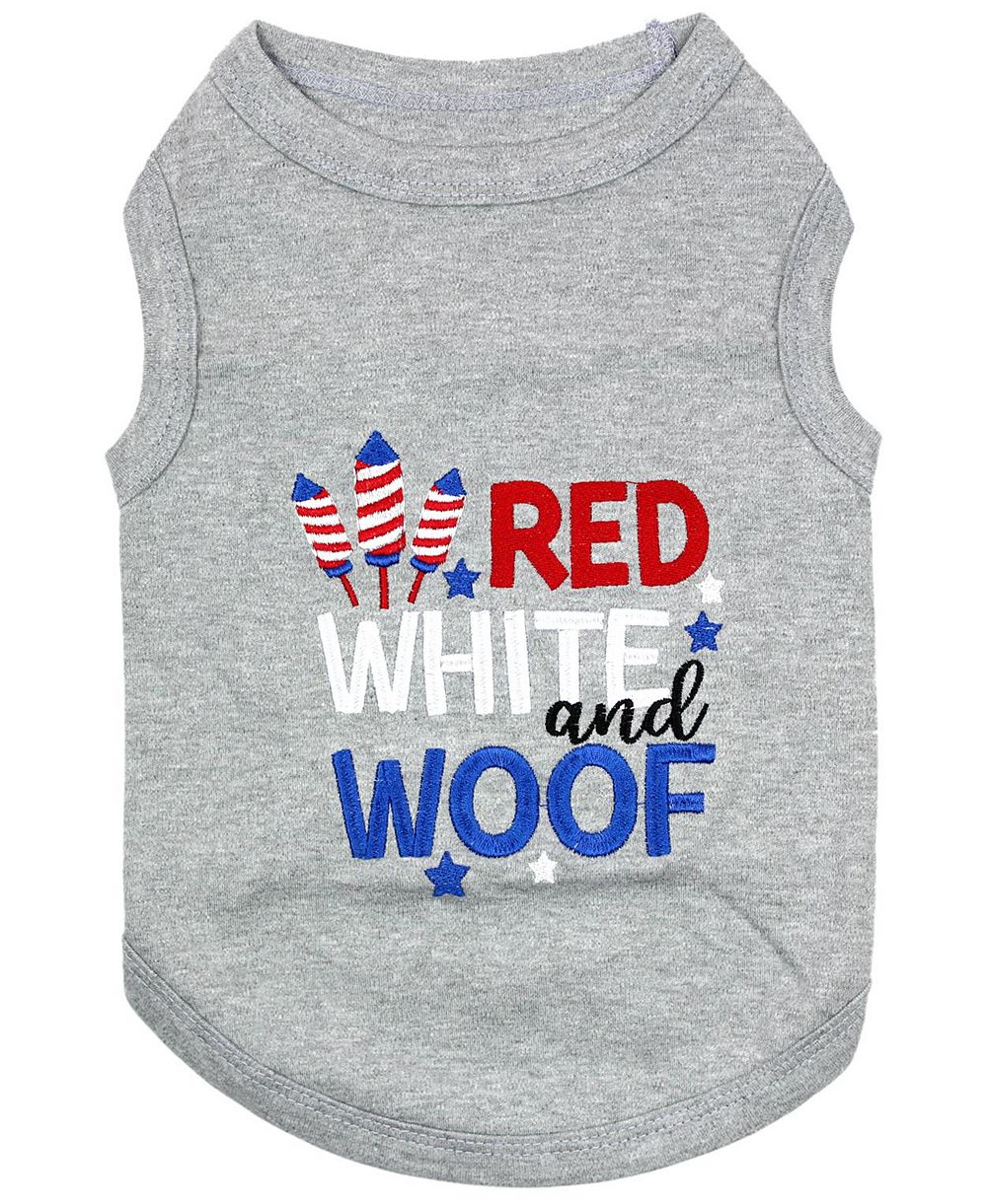 Футболка Parisian Pet Red, White and Woof для собак и кошек