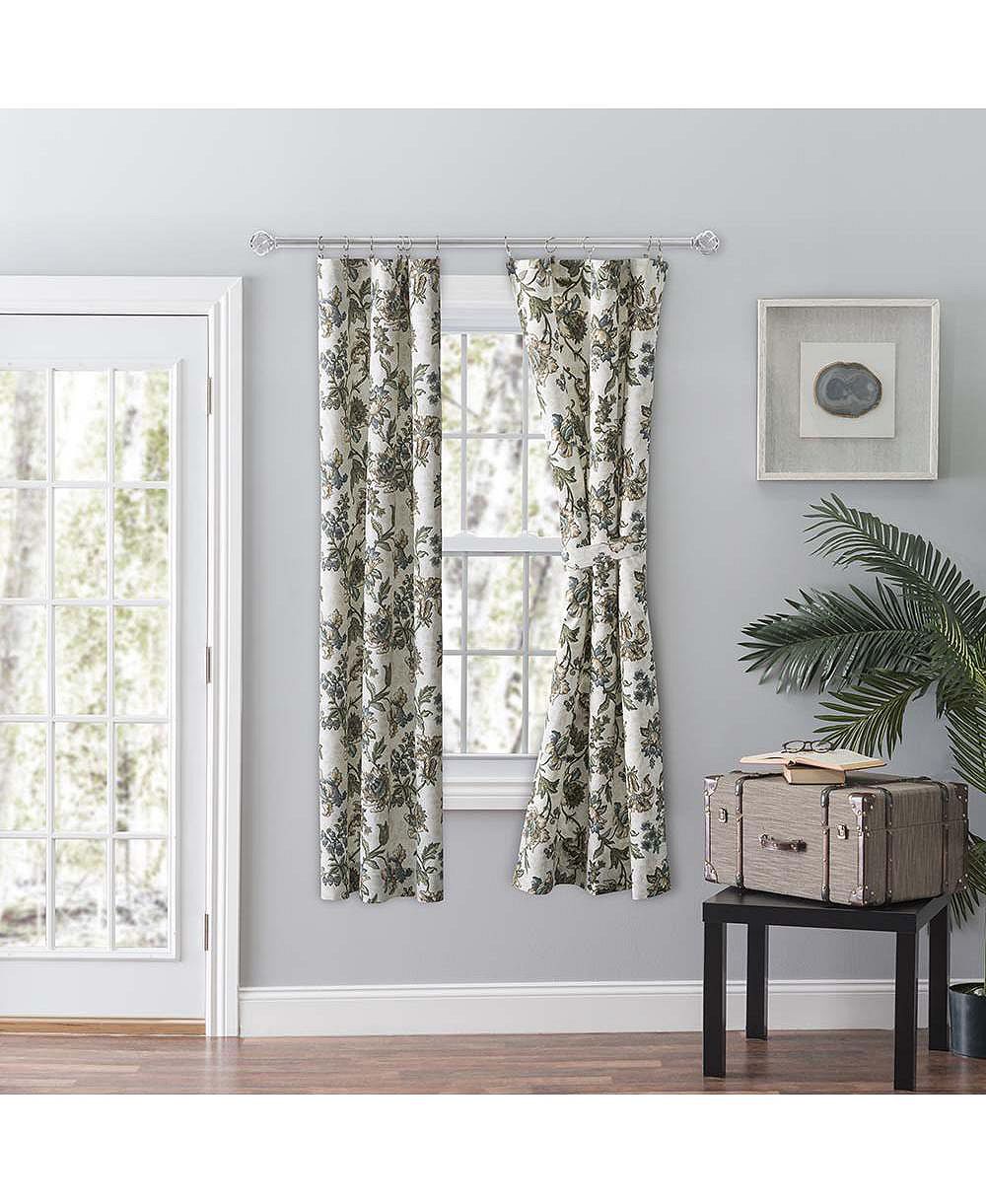 Шторы Ellis Curtain Madison Floral Design Printed Natural Ground 3" Rod Pocket